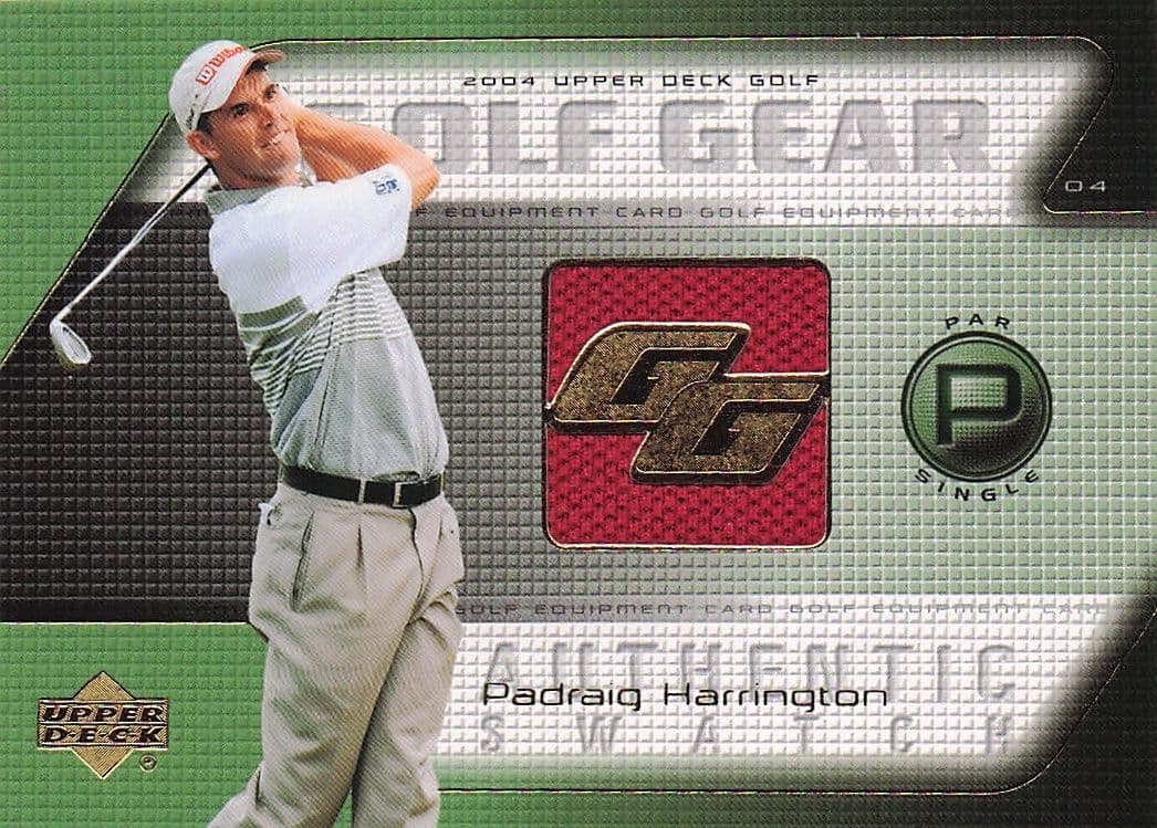 Padraig Harrington Golf Gear Real Player Shirt Swatch Rare Upper Deck Card