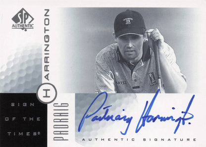 Padraig Harrington Sign Of The Times Hand Signed 2001 SP Golf Autograph Card