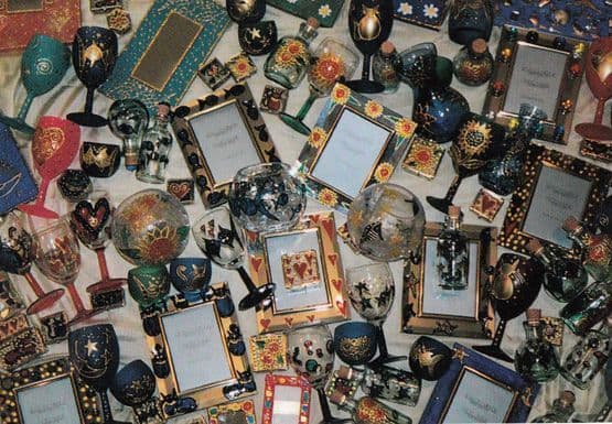 Pagan New Age Magic Chalice Goblet Love Heart Mirrors Advertising Postcard