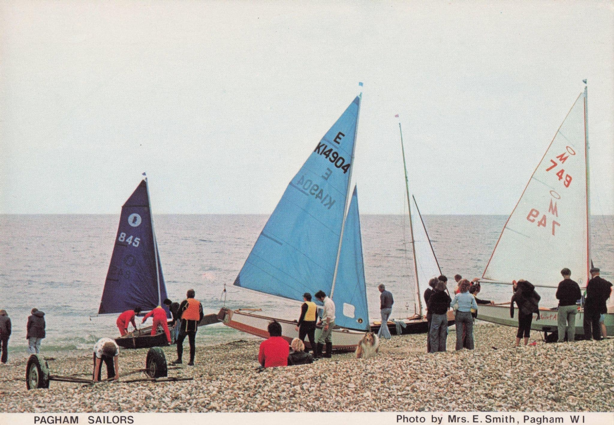 Pagham Sailing Boat Sailors Yacht Sussex Women's Institute Postcard