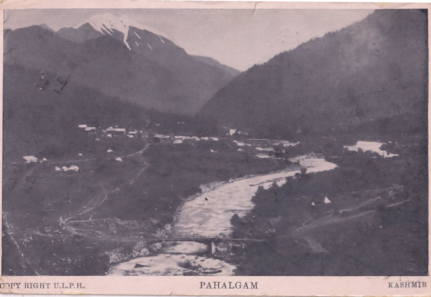 Pahalgam India Old Postcard