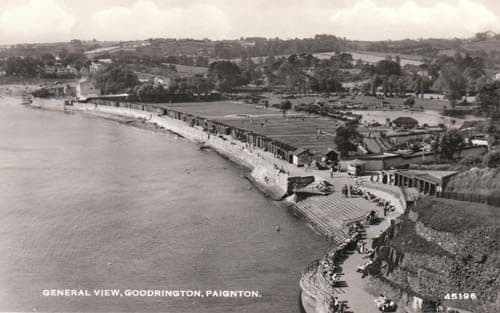 Paignton Aerial Goodrington Park Lake Vintage Postcard