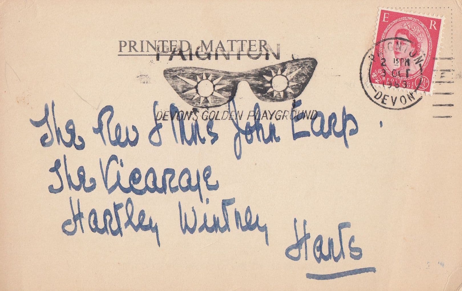 Paignton Devons Golden Playground 1963 Pickfords Postmark Cover