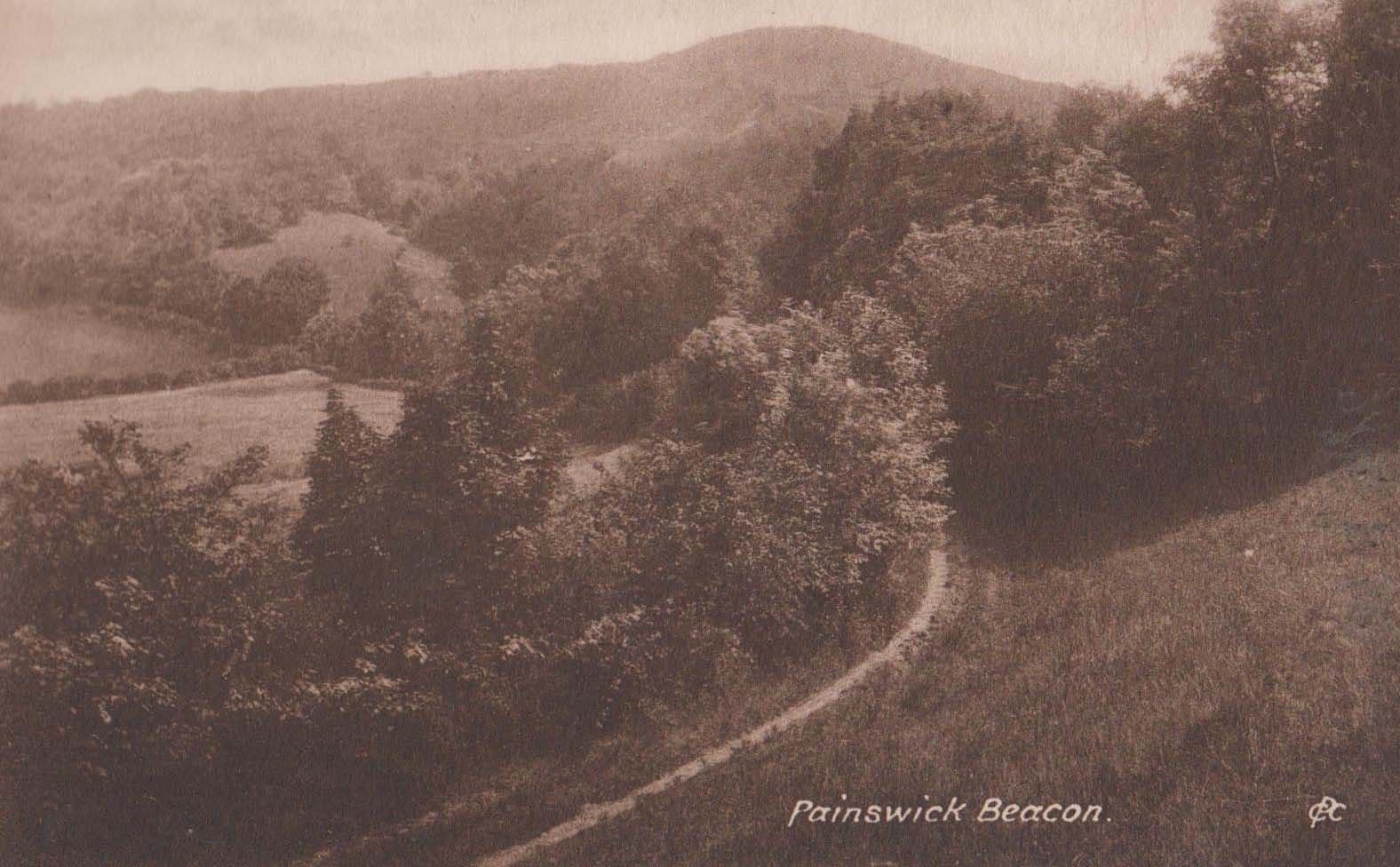 Painswick Beacon Aerial Antique Postcard