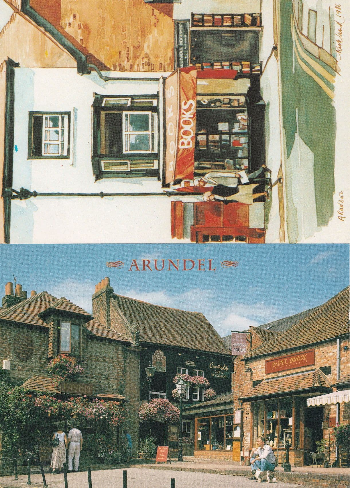Paint Magic Sussex Artist Shop Arundel Bookshop 2x Postcard s