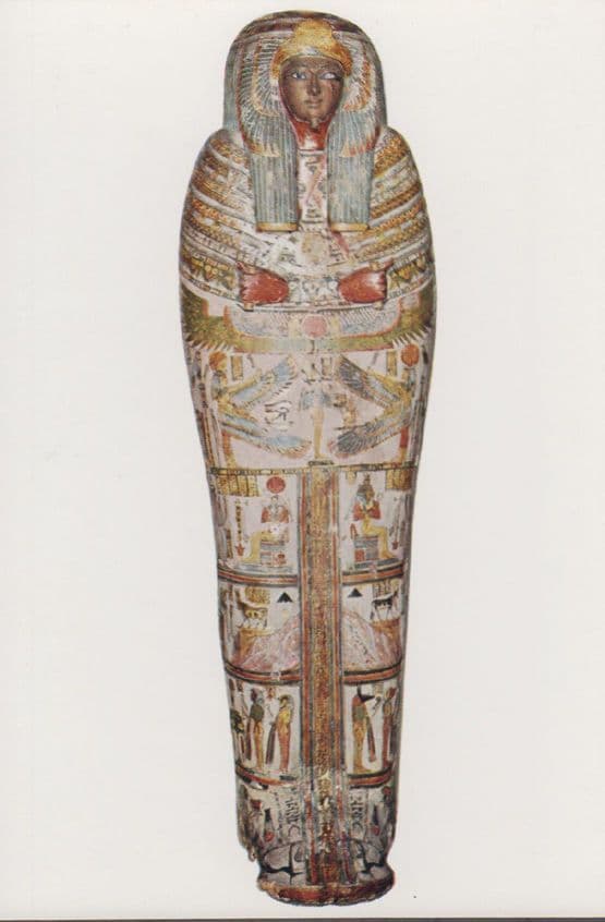 Painted Coffin Of Dentytenamun Egyptian Priest Of God Amun Museum Postcard