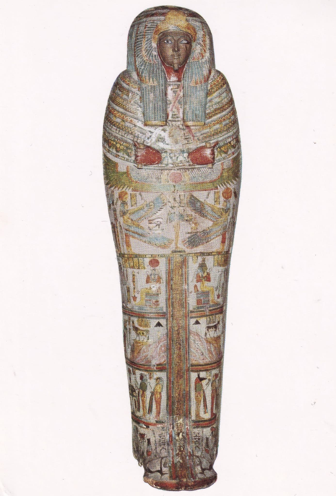 Painted Coffin Of Denytenamun From Thebes British Museum Postcard