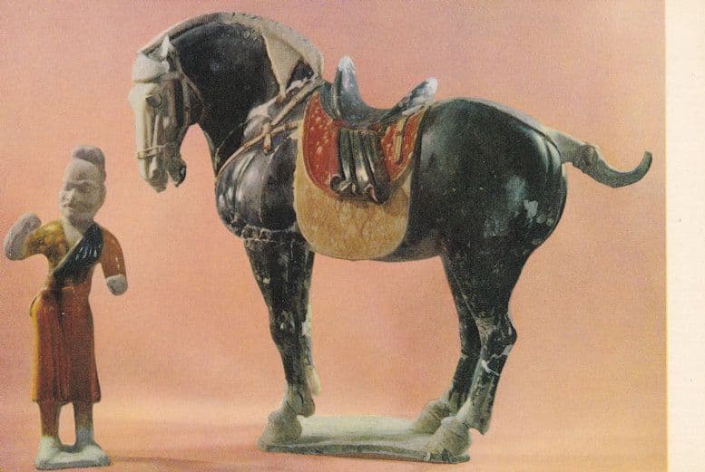 Painted Glazed Horse Tang Dynasty Chinese Postcard