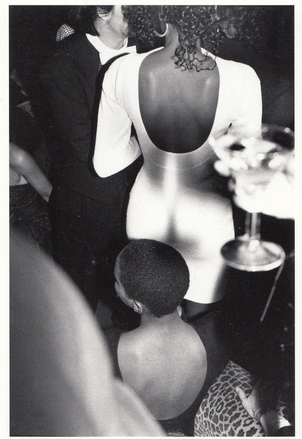 Palace Paris Nightclub Flirting Champagne Glass Real Photo Postcard