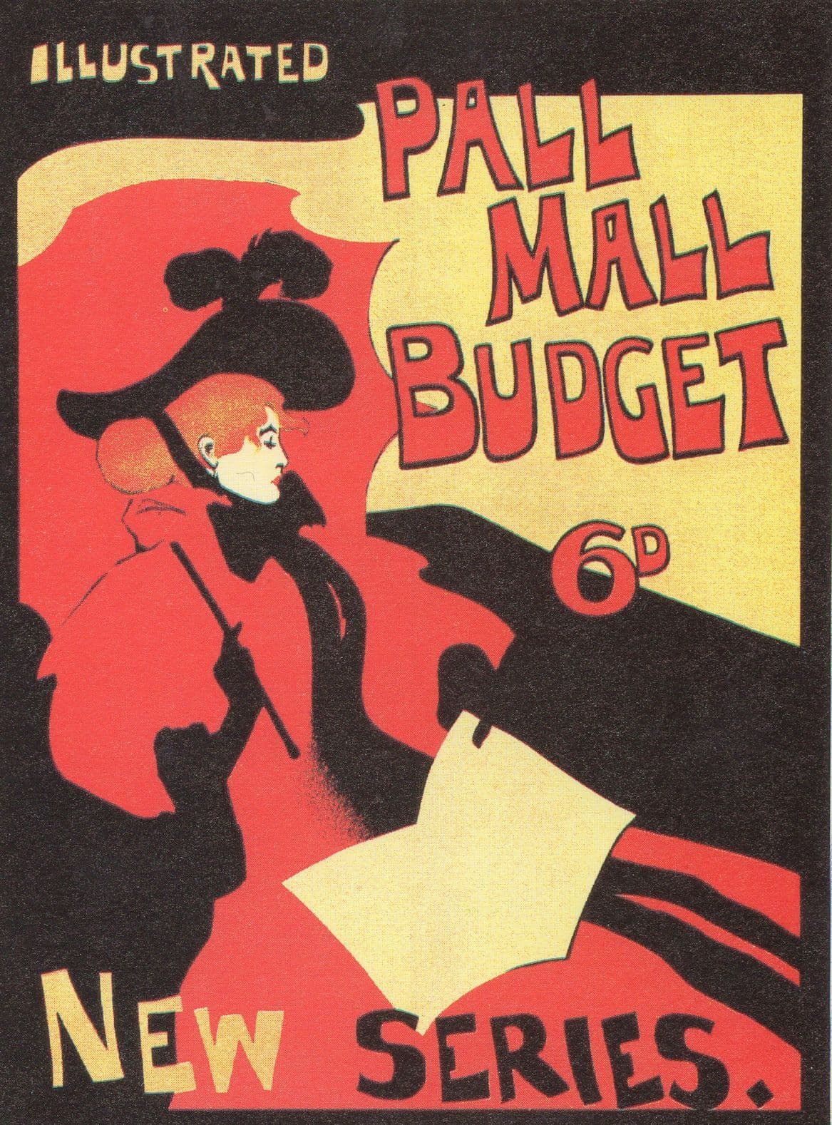 Pall Mall Budget Illustrated London Old Magazine Advertising Postcard