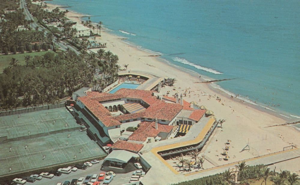 Palm Beach Tennis Club Florida Aerial USA 1970s Birds Eye Postcard