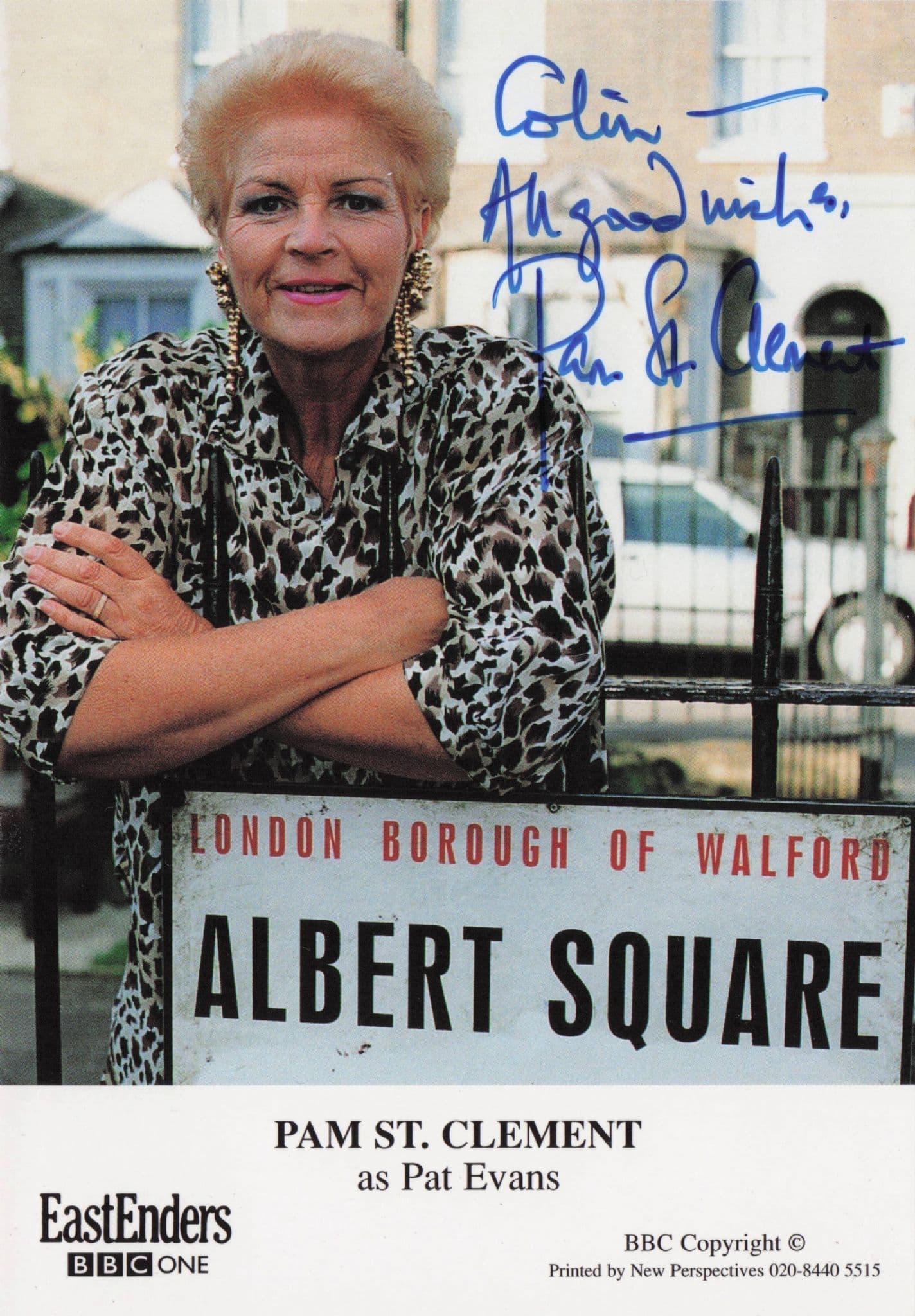 Pam St Clement as Pat Evans Eastenders Hand Signed Cast Photo