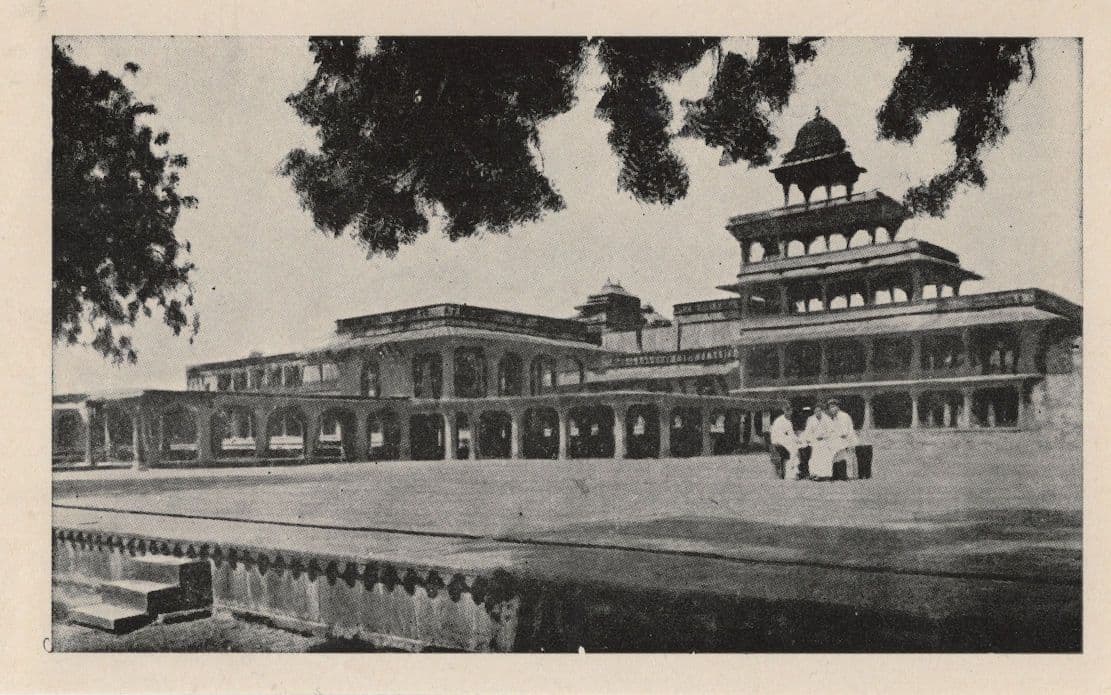Panch Mahal Fatehpur Sikri King Akbar School Indian Postcard