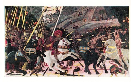 Paolo Uccello Battle Of San Romano Italian London Art Gallery Painting Postcard