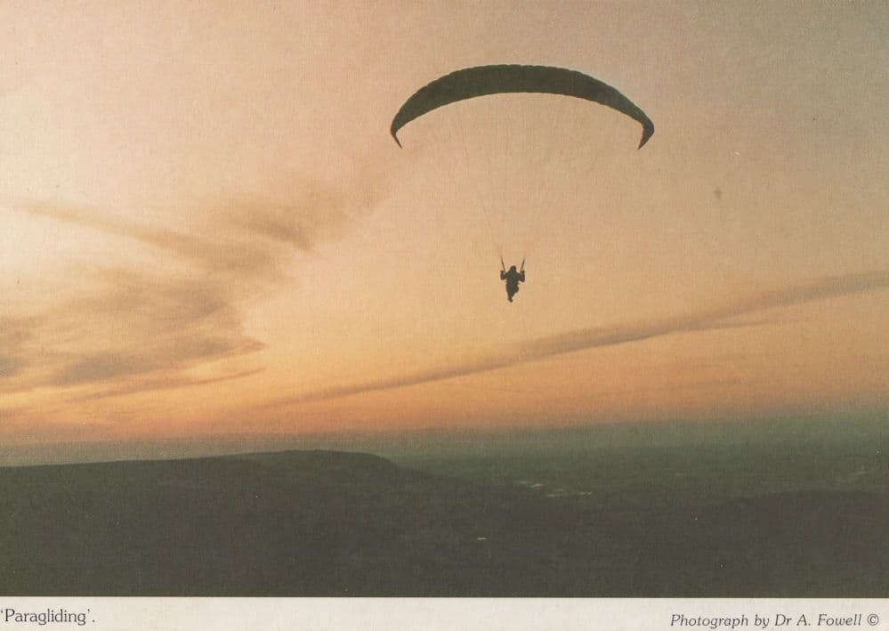 Paragliding Parachute South Durham Postcard