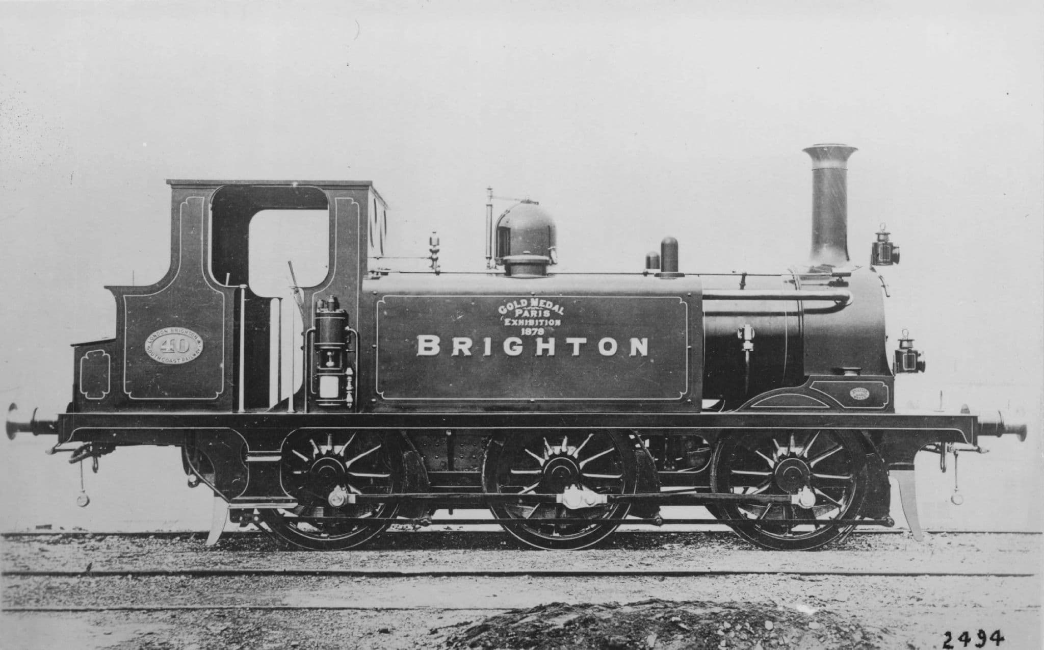 Paris Exhibition Brighton Old Train Antique Real Photo Postcard