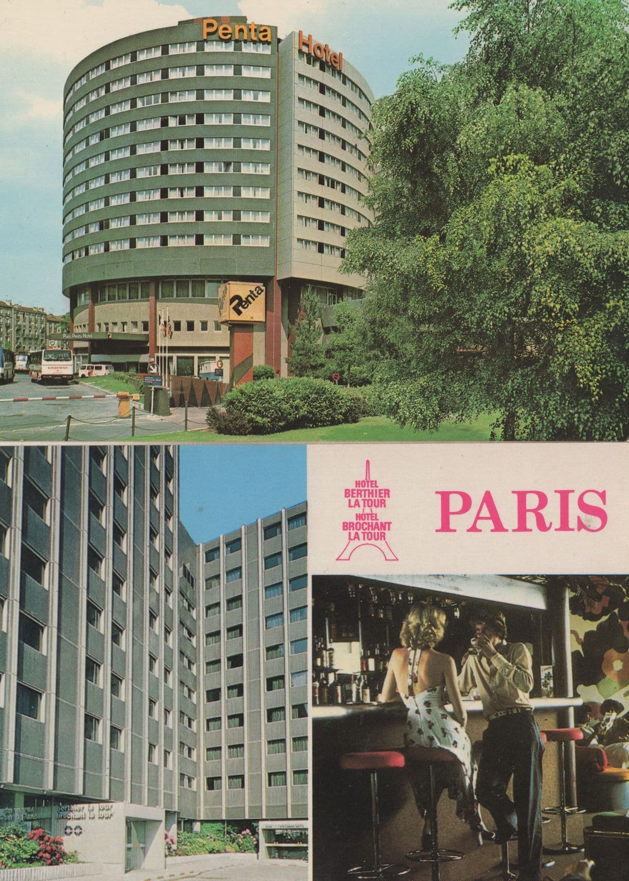 Paris Hotel Berthier La Tour & Penta 2x French Postcard s