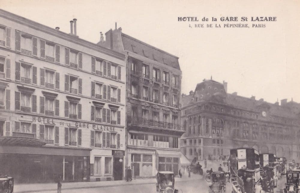 Paris Hotel De La Gare French Old Postcard