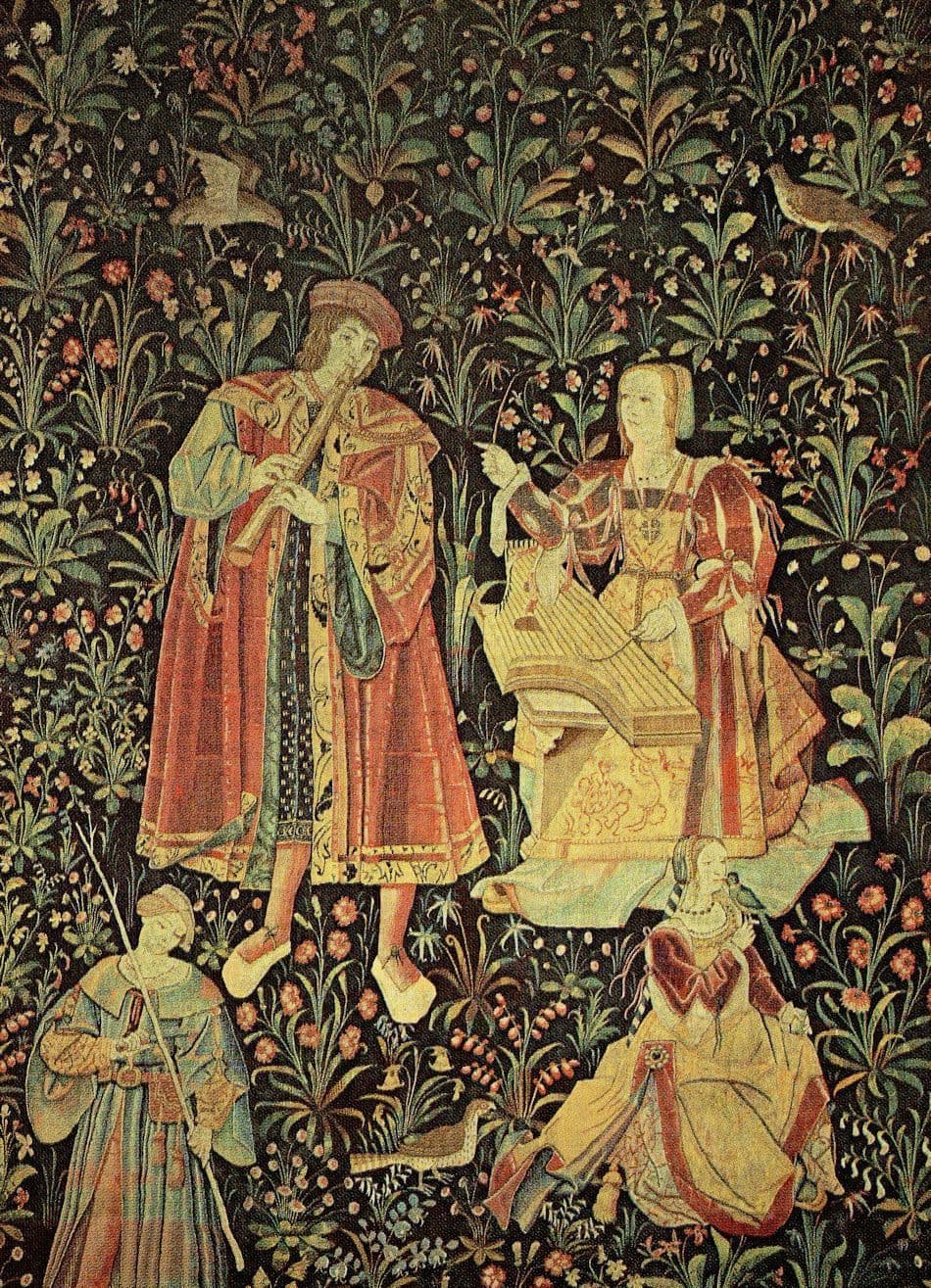 Paris Musee De Cluny Concert Medieval Tapestry French Postcard