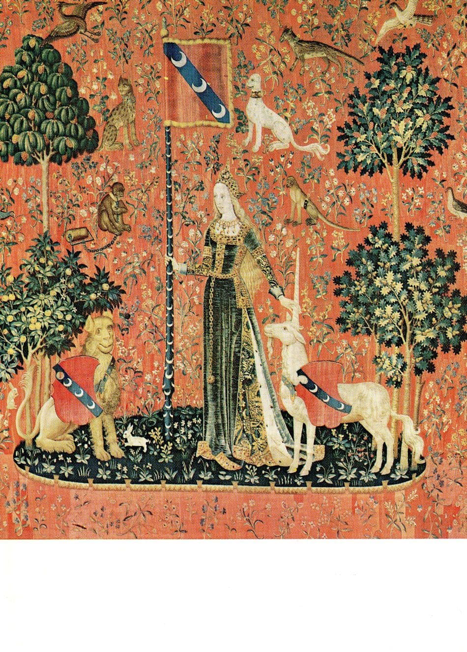 Paris Musee De Cluny Tenture De La Dame A La Licorne Tapestry Postcard