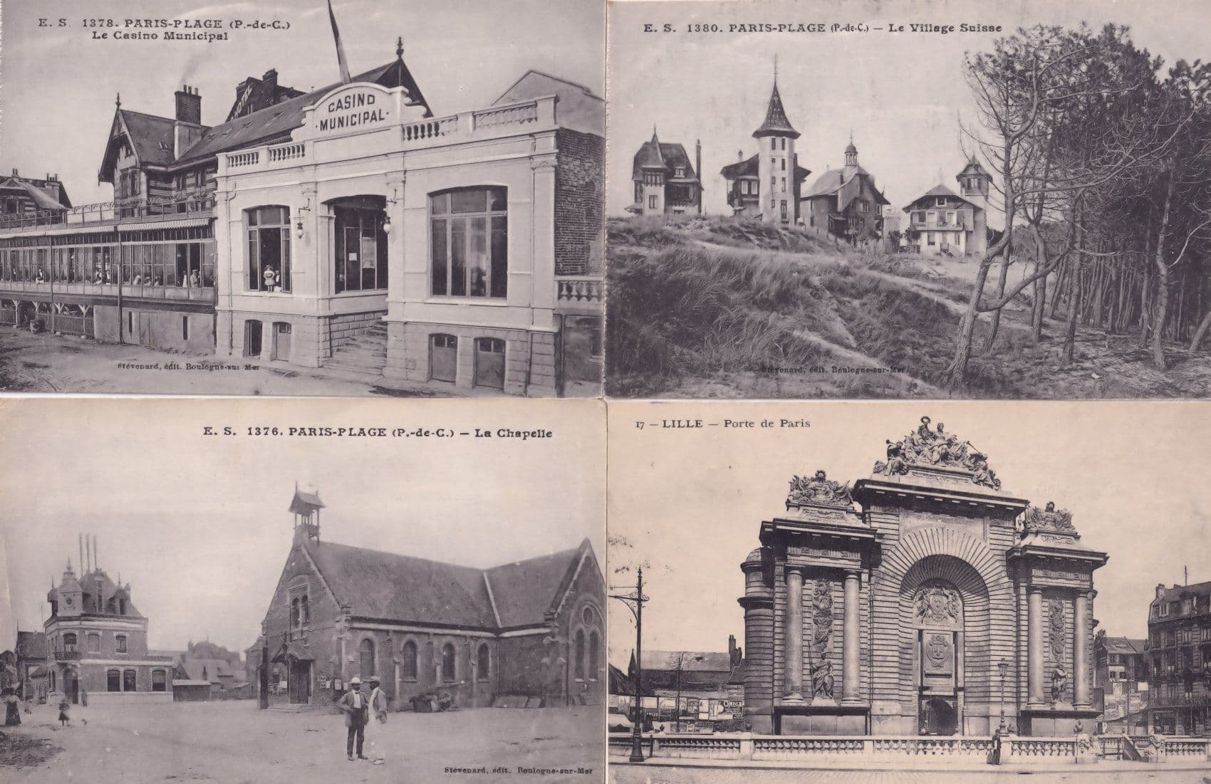 Paris Plage Casino Porte De Paris La Chapelle 4x Old Postcard s
