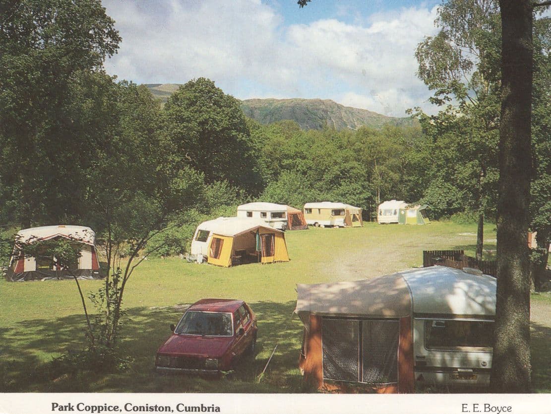 Park Coppice Coniston Cumbria 1980s Caravan Club Postcard