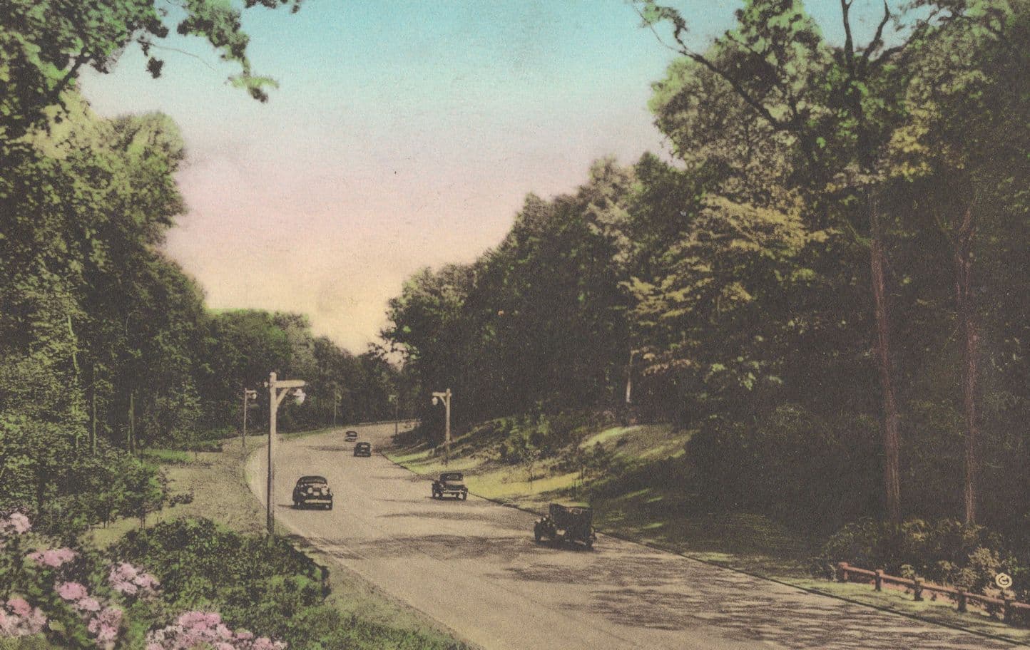 Parkways Leading To Jones Beach State Park New York Old USA Postcard