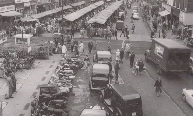 Parliament Street York Meat Poultry Market Traders Rag Trade Postcard