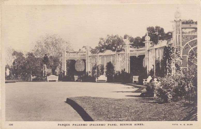 Parque Palermo Buenos Aires Argentina Old Postcard