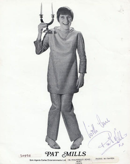 Pat Mills Film Star Comedian 3x Hand Signed Photo s