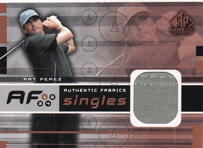 Pat Perez Authentic Fabrics Singles 2003 Golf Upper Deck Worn Shirt Card