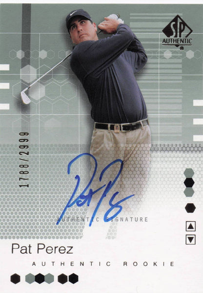 Pat Perez Authentic Rookie 2002 Golf SP Hand Signed Autograph Card