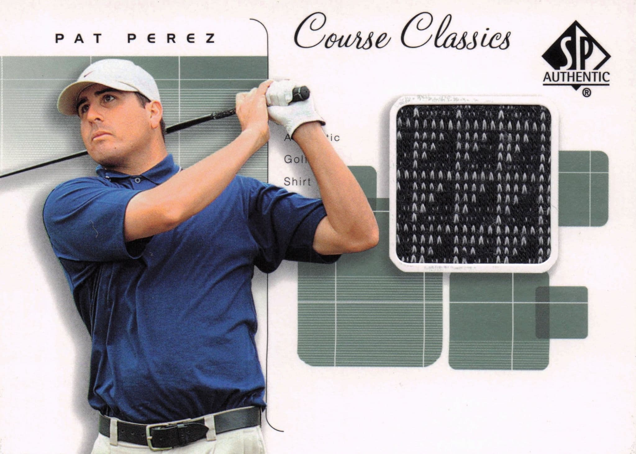 Pat Perez Course Classics 2002 Authentic Worn PGA Tour Golf Shirt Card