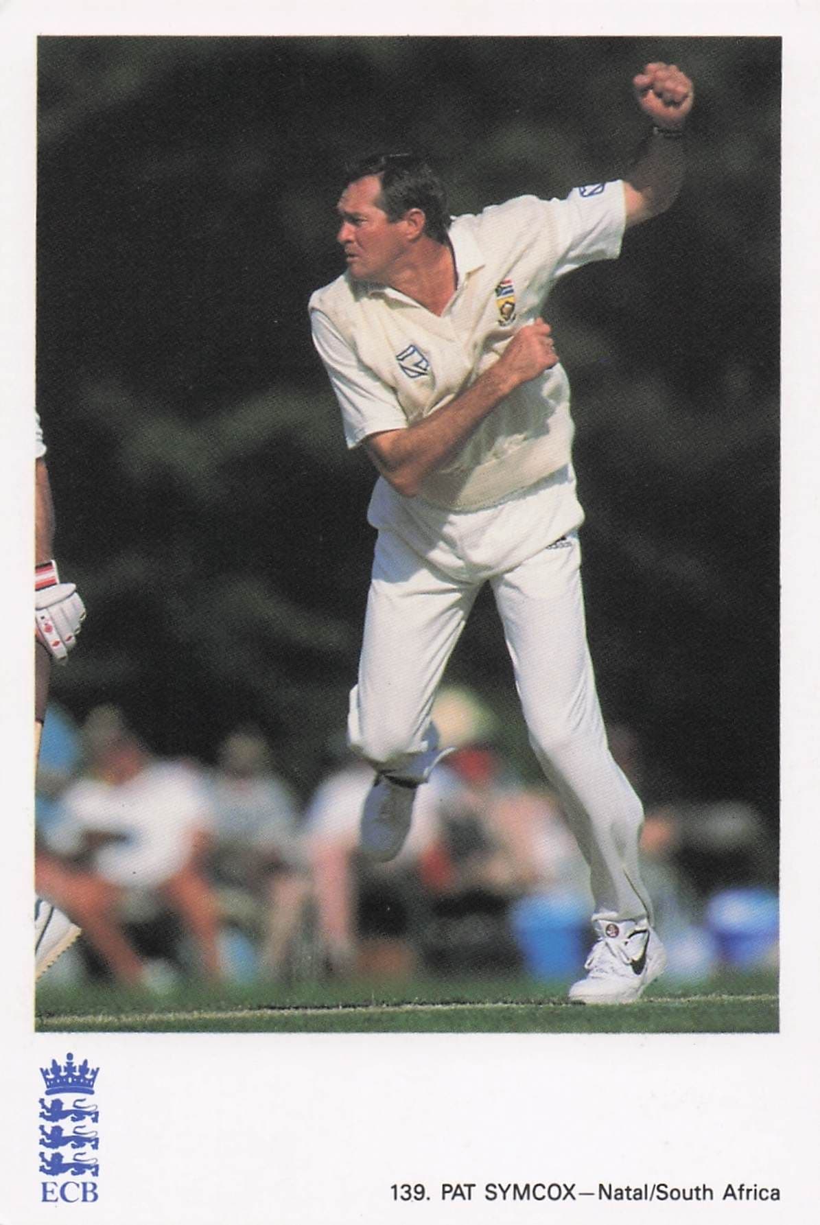 Pat Symcox Natal South Africa TCCB Classic Cricket Photo Postcard