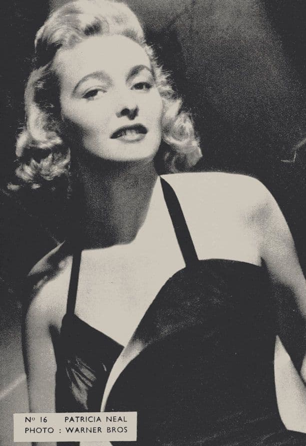 Patricia Neal 1950s Belgium Postcard Size Actress Card
