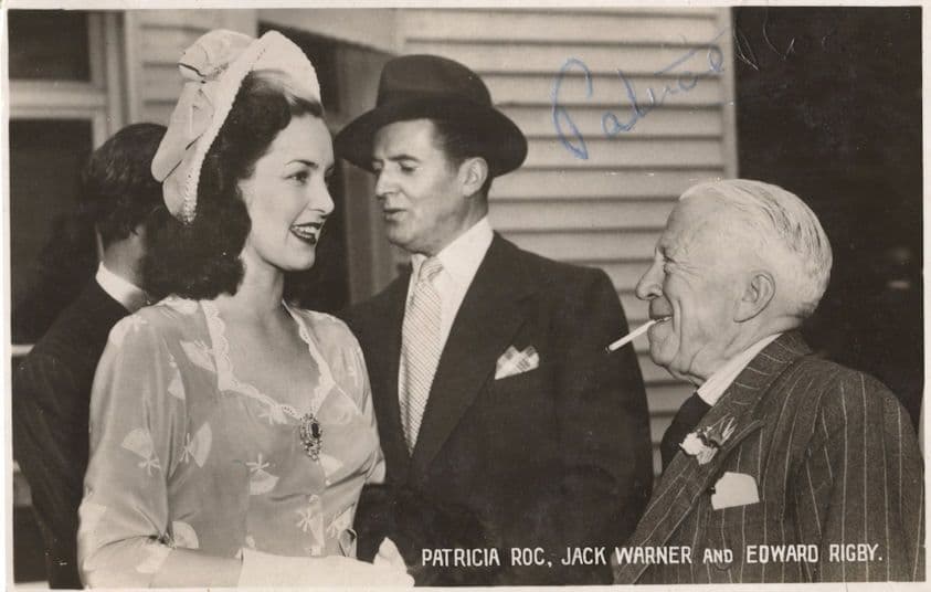 Patricia Roc Meeting Jack Warner Hand Signed Photo