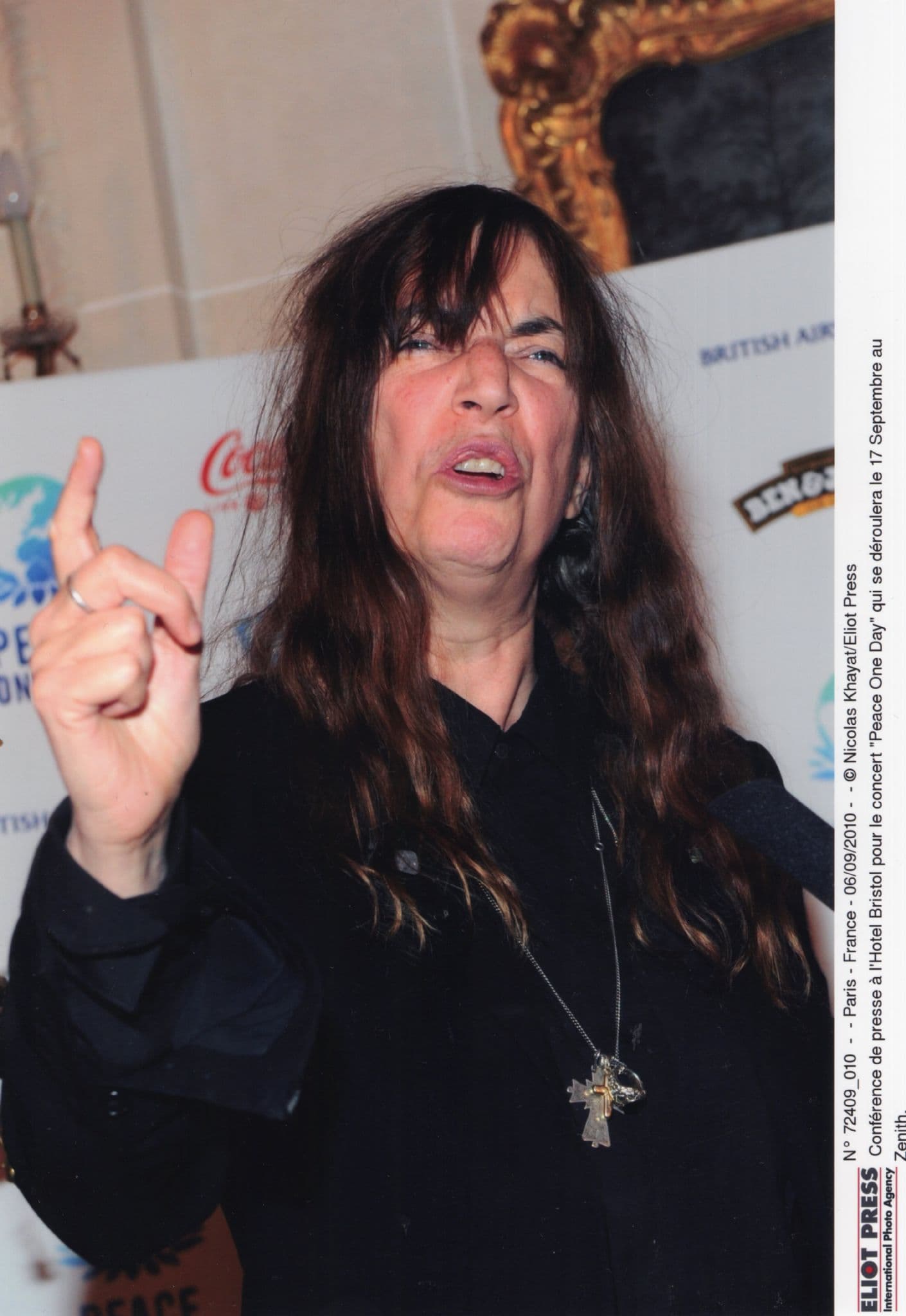 Patti Smith Looking Angry Punk Rock  L'Hotel Bristol Zenith 10x8 PB French Press Photo