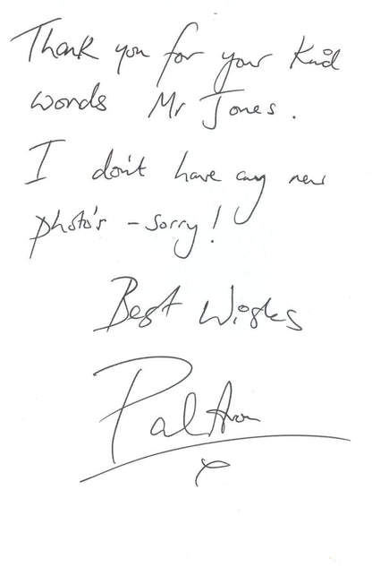 Paul Aron as Dr Vijay Chohan The Royal Today Reverse Hand Signed Photo