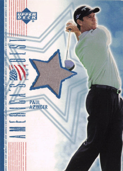 Paul Azinger America's Best 2002 Upper Deck Real Worn Golf Shirt Card