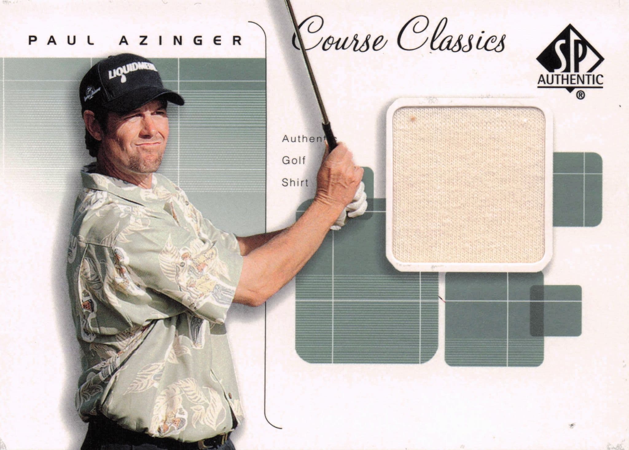 Paul Azinger Course Classics 2002 Authentic Worn PGA Tour Golf Shirt Card