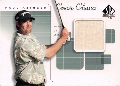 Paul Azinger Course Classics 2002 Authentic Worn PGA Tour Golf Shirt Card