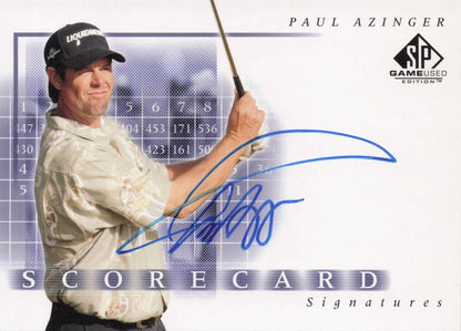 Paul Azinger Scorecard Signatures Hand Signed 2002 SP Golf Autograph Card