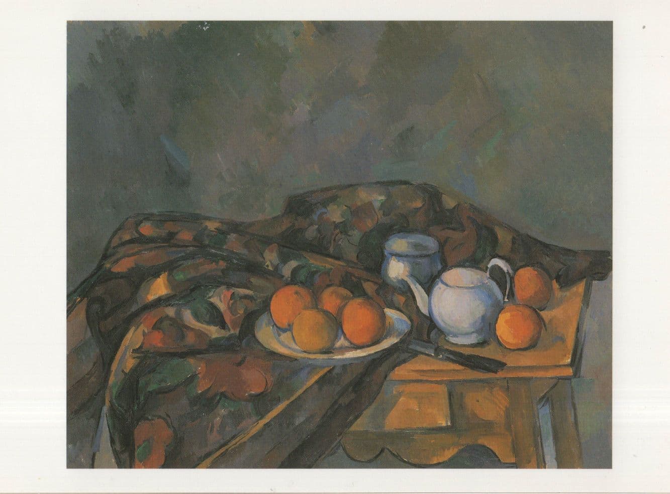 Paul Cezanne Still Life With Teapot Painting Postcard