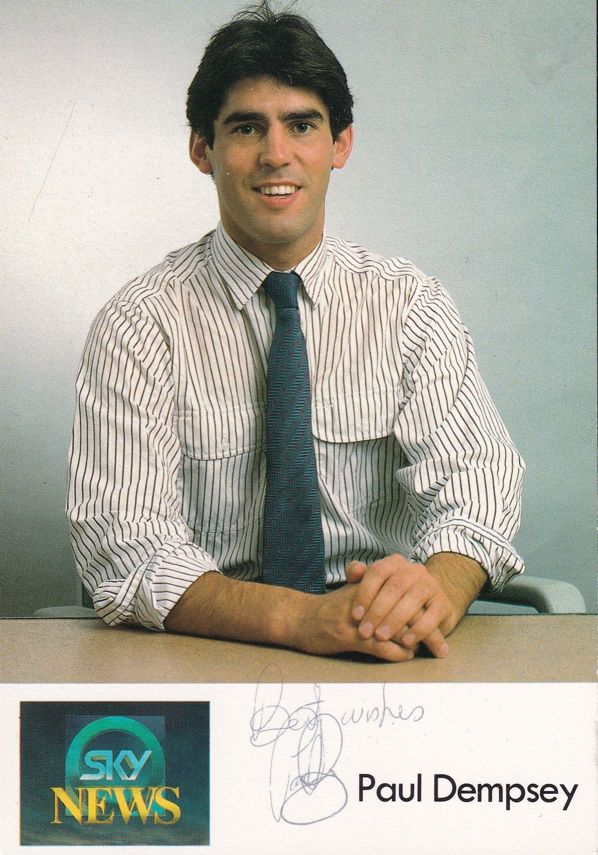 Paul Dempsey Sky News Reader Hand Signed Cast Card Photo