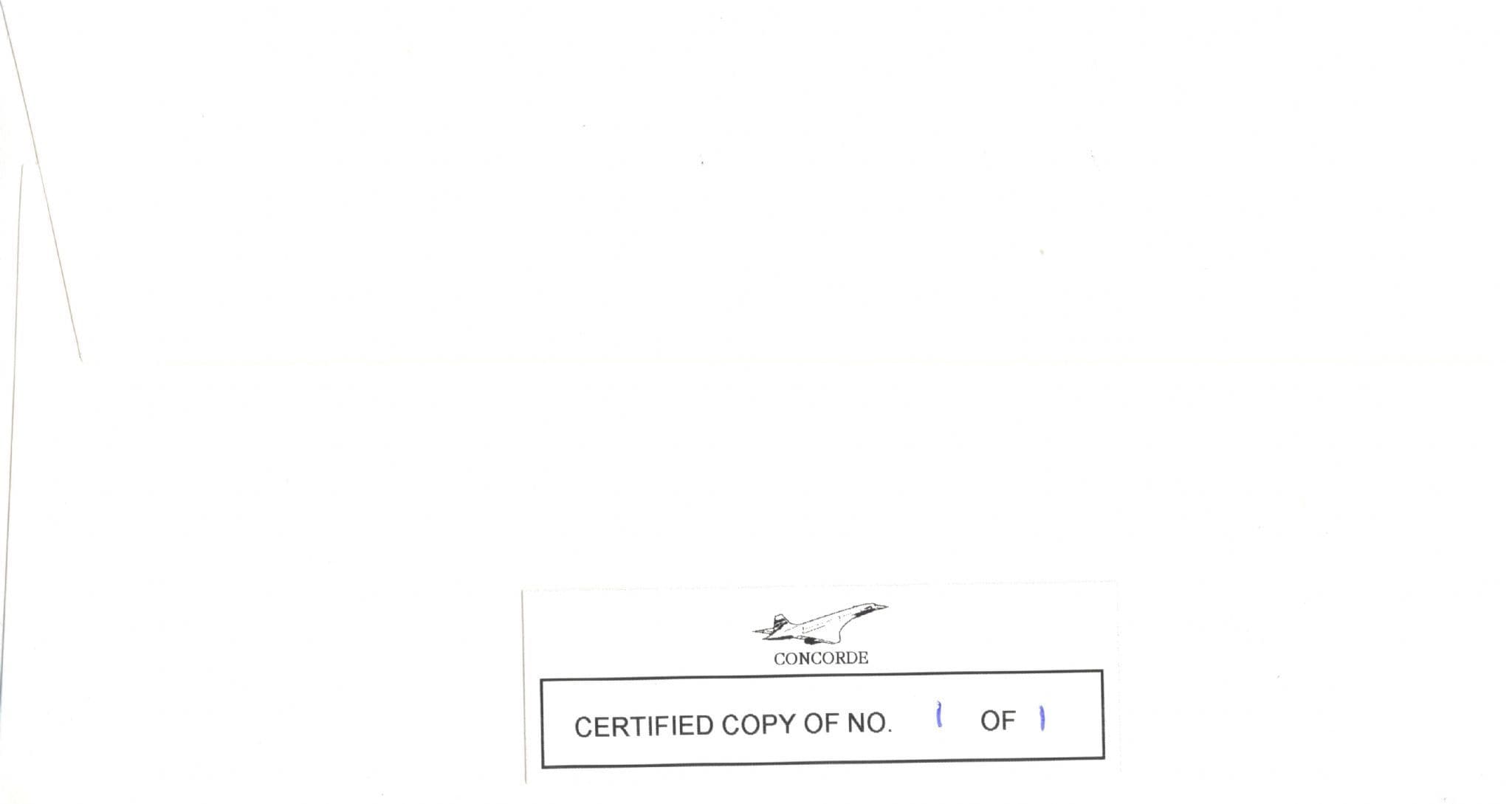 Paul Douglas Jonathan Hutchinson Concorde Manchester Airport LTD TO 1 Hand Signed FDC