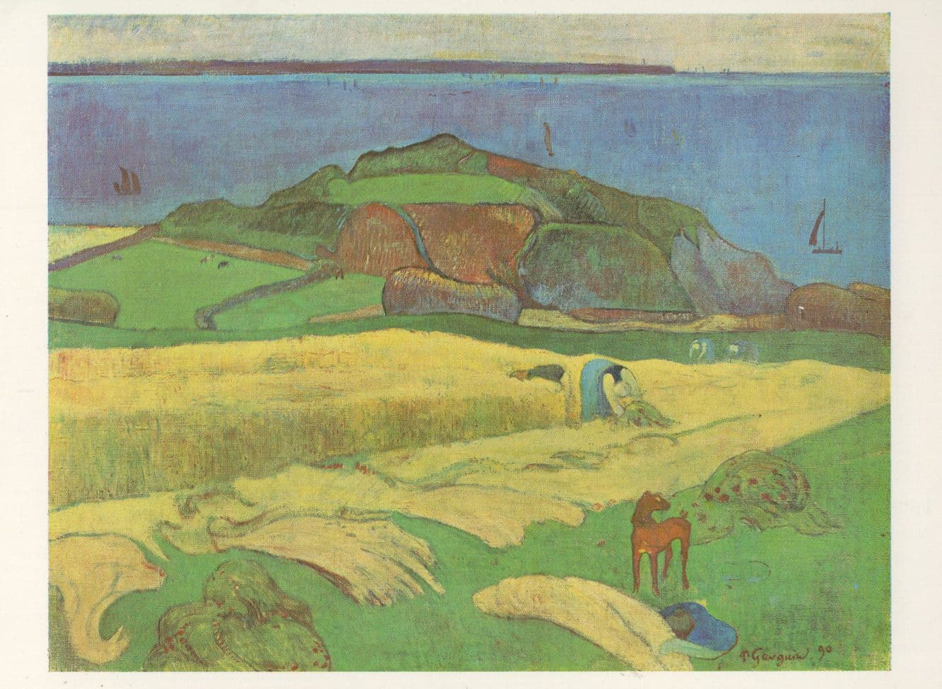Paul Gauguin Harvest Tate Gallery Exhibit Painting Postcard