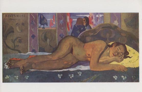 Paul Gauguin Nevermore Tate Gallery Painting Postcard
