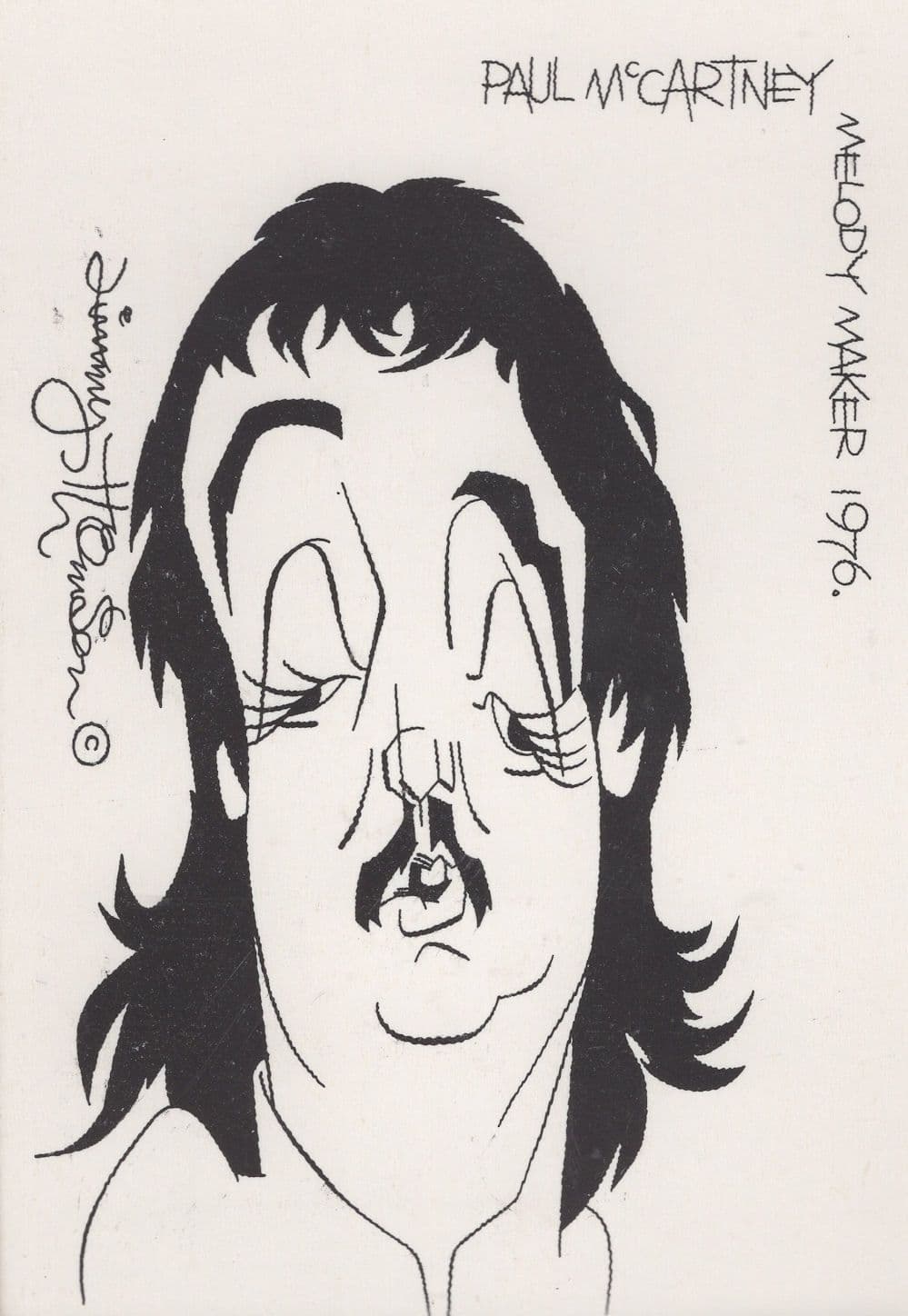 Paul McCartney The Beatles Scottish Artist PB Melody Maker Postcard