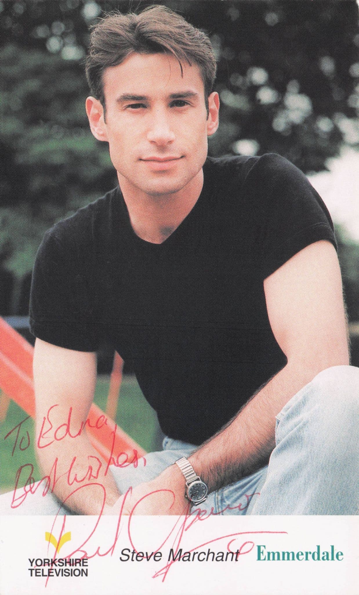 Paul Opacic as Steve Marchant Emmerdale Hand Signed Cast Photo
