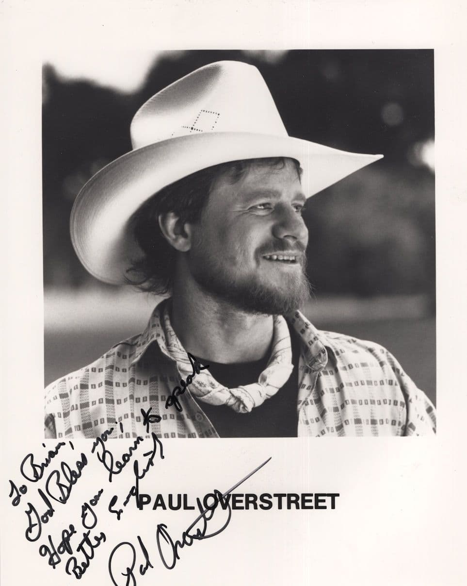 Paul Overstreet Country & Western Rare Large 10x8 Hand Signed Photo